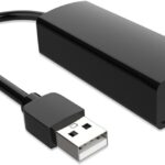 USB to Ethernet Network Adapter, RJ45 LAN Port, Black