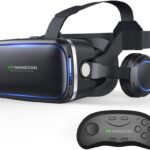 VR Headset with Remote Controller,HD 3D VR Glasses Virtual Reality Headset for VR Games & 3D Movies, VR Headset for iPhone/Android phone Compatible 4.7-6 inch