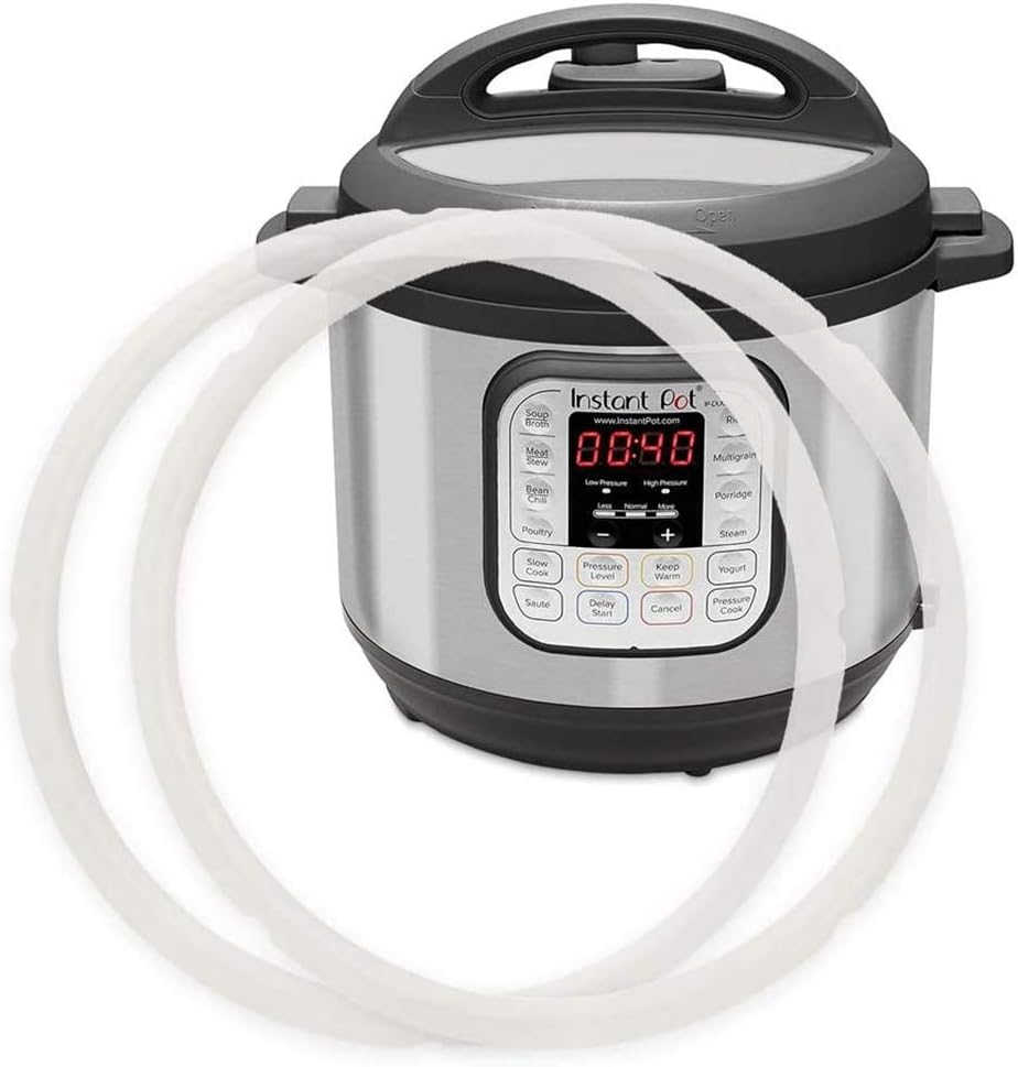 Silicone Sealing Ring for Instant Pot 8 Qt, Food-Grade Silicone for Instant Pot 8 Qt Pressure Cooker Duo, Lux, Duo Plus, Ultra, Viva InstaPot – 2-Pack