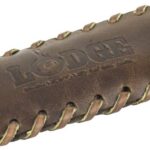 Lodge Nokona Leather Hot Handle Holder – Premium Ball Glove Leather Hot Handle Holder Designed for Traditional Lodge Cast Iron Products – Reusable Heat Protection Up to 600° – Brown