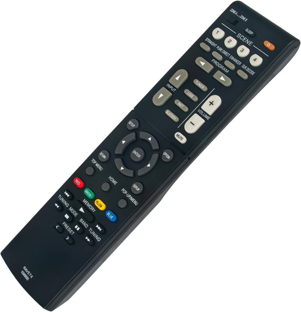 RAV574-VDM8690 Replacement Remote Control -ALLIMITY- fit for Yamaha AV Receiver RAV574 VDM8690 Remote Control RAV574VDM8690 RX-V4A RX-V4ABL RXV4A RXV4ABL YHT5960U