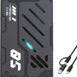 Ultra Slim Portable External Hard Drive USB 3.1 Type C HDD Storage for PC, Laptop, Mac, Xbox one, PS4, PS5 (500GB)