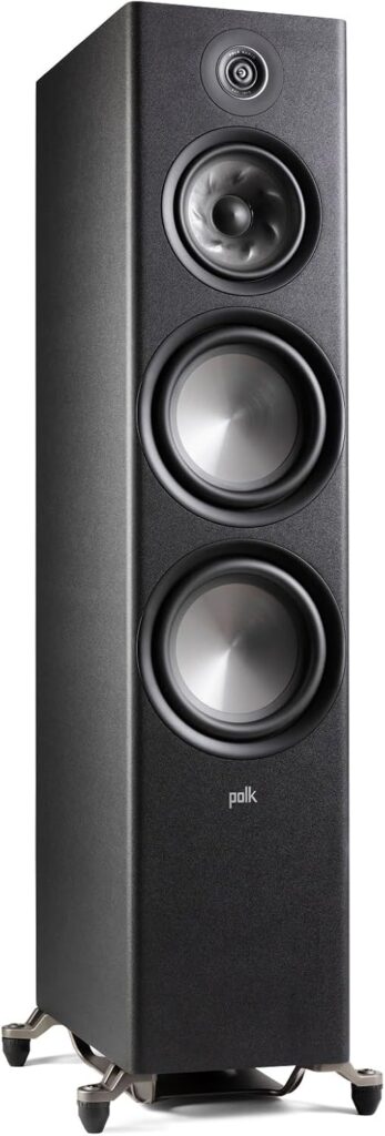Polk Audio Reserve Series R700 Tower Speaker, 1″ Tweeter 6.5″ Woofers & Dual 8″ Long-Throw Drivers, Hi-Res Certified, Dolby Atmos & IMAX Enhanced for Dynamic Home Theater Audio, Black