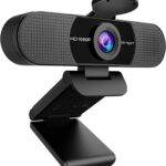 EMEET 1080P Webcam with Microphone, C960 Web Camera, 2 Mics Streaming Webcam, 90°FOV Computer Camera, Plug and Play USB Web Cam for Online Calling/Conferencing, Zoom/Teams/Facetime/YouTube, Laptop/PC