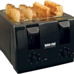 Better Chef Economic 4-Slice Toaster | Dual Controls | Crumb Tray (Black)