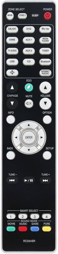 RC034SR Replaced Remote fit for Marantz AV Surround Receiver NR1608 SR5012 7.2 Channel Full 4K Network AV Receiver