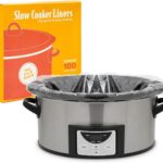 Okuna Outpost Slow Cooker Liners – Easy Clean-Up with Clear Plastic Liners – Fits Oval & Round Crockpot Pots – Bulk 100 Disposable Slow Cooker Bags – 3-8 QT, 13 x 21 In, Pack of 100