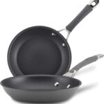 Circulon 83905 Radiance [hard anodized] Nonstick Frying pan set / Skillet Set – 8.5 Inch and 10 Inch, Gray