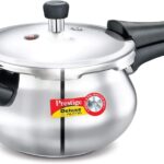 Prestige 3.3-Liter Deluxe Alpha Induction Base Stainless Steel Baby Handi, Small, 8″D x 13″W x 6″H, Silver