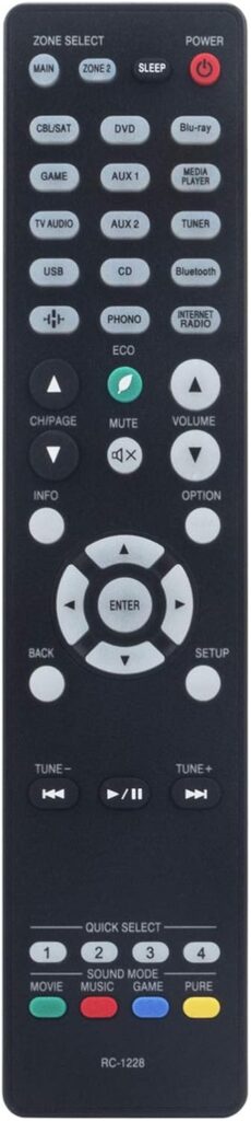 RC-1228 Replacement Remote Control fit for Denon AV Receiver AVR-X2300W AVR-X3300W AVR-X2400H AVR-X5200W AVR-S730H AVR-S930H AVR-X2200W AVR-X3400H AVR-X3200W AVR-S950H AVR-S920W AVR-S910W AVR-X1300W