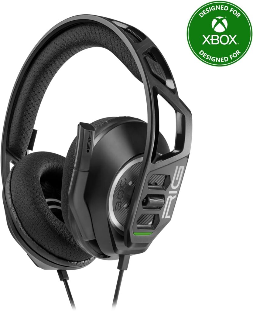 RIG 300 PRO HX Xbox Gaming Headset – Xbox Series X, Xbox Series S, Xbox One, PS5, PS4, PlayStation, Nintendo Switch, Mobile & Laptop with 3.5mm – Flip-to-Stow Mic, 40mm Speakers – Black