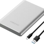 750GB Portable External Hard Drive, USB3.1 Gen 1 Type C Ultra Slim 2.5” HDD Storage Compatible for PC, Desktop, Laptop, Mac, Xbox One (Silver)