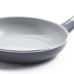 GreenPan Dover Healthy Ceramic Nonstick, 8″ Frying Pan Skillet, PFAS-Free, Dishwasher Safe, Comfort Grip Handle, Grey