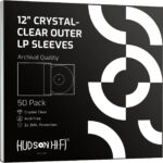 New – Hudson Hi-Fi Vinyl Record Outer Sleeve Covers – 50 Pack – Premium Crystal Clear Sleeves – Protect Your LP Albums from Scratches, Dirt & Dust – 3 Layers of 30µm Thick No-Acid Exterior Disc Cover