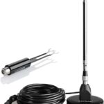 FM Antenna for Stereo Receiver – Magnetic Base, 16ft Coaxial Cable, Retractable, Perfect FM Reception for Home Theater System