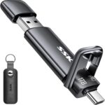 SSK 1TB USB C Thumb Drive up to 1000MB/s,Fast Flash Dual Drive,External Portable SSD Drive Type C+USB A 3.2 Gen 2 Flash Drive,USB C Memory Stick for iPhone 15/PS4/Android Phone/Tablet/Windows/Mac