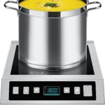 AMZCHEF Induction Cooktop Commercial, Professional Portable Burner, 1800W Countertop Stove Burner with ETL-Certified Induction Hot Plate 3 Hours Timer,8 Temperature & Power Levels,LCD Screen