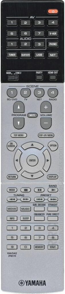 Yamaha RAV542 AV Receiver Remote Control for RX-A1050, RX-A1060 (ZP60170)