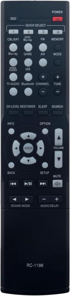RC-1196 RC1196 Replace Remote Control Compatible with Denon Home Theater AV A/V Receiver AVR-X510BT AVR-S510BTAVR-S500BT AVR-X520BT 30701017000AD