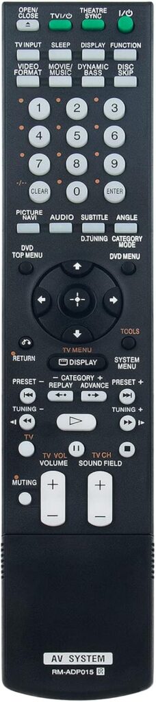 RM-ADP015 Replacement Remote Control Commander fit for Sony Home Theatre System DAV-HDX500 DAVHDX500 DAV-HDX501W DAVHDX501W DAV-HDX900W DAVHDX900W
