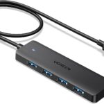 UGREEN USB 3.0 Hub, 4 Ports USB A Splitter Ultra-Slim USB Expander for Mouse, Keyboard, Flash Drive, U Disk, Printer Compatible with Laptop, Desktop PC, Xbox, PS5, and More, 2ft