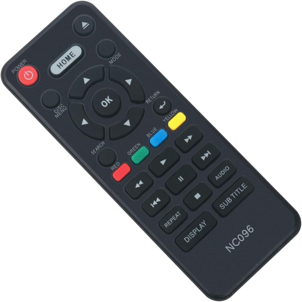 NC096UL NC096 Replace Remote Control fit for Magnavox 4K Ultra HD Blu-ray Disc DVD Player MBP6700P MBP6700P/F7 MBP6700PF7