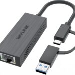 USB C to Ethernet Adapter, WAVLINK 2.5G USB LAN Adapter, Compatible with Laptop, PC with Windows 7/8/10, XP, Vista, Mac OS 10.6 or Later