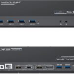 WAVLINK Universal Laptop Docking Station Dual Monitor with 65W Power Delivery for Windows Mac M1/M2, Displaylink Dock, USB C/A to Dual HDMI/DisplayPort Adapter, Gigabit Ethernet, 6 USB 3.0, Audio/Mic