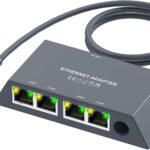 Starlink Gen3/Mini Ethernet Adapter with 4 RJ45 Ports,Multi Ports Starlink Ethernet Adapter with Wired External Network for Other Devices and Network Cable[4 Devices Networked Simultaneously]