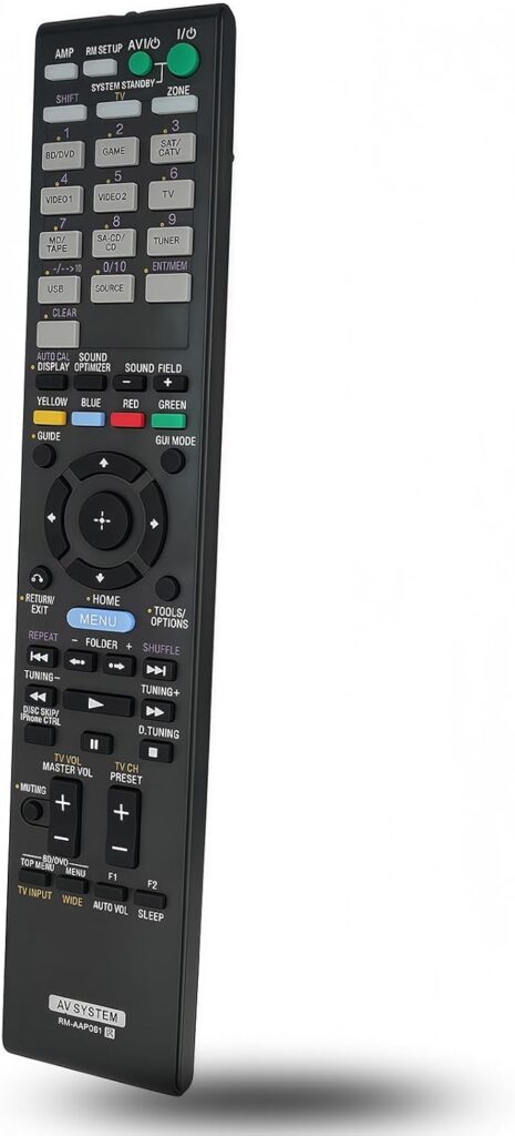 Replacement Remote Control RM-AAP061 Compatible for Sony 7.2 Channel 3D Network AV Receiver STR-DE698 148937411 STR-DH820 STR-DN1020