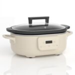 MAGNIFIQUE 6 Quart Programmable Slow Cooker Removable Healthy Nonstick Pot – Small Kitchen Appliance for Family Dinners – Serves 6+ People – Heat Settings: Keep Warm Oatmeal