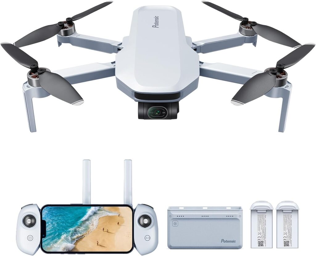 Potensic ATOM 3-Axis Gimbal Drone with Camera for Adults 4K, 64 Mins Flight, 1.5h Fast Charging Hub