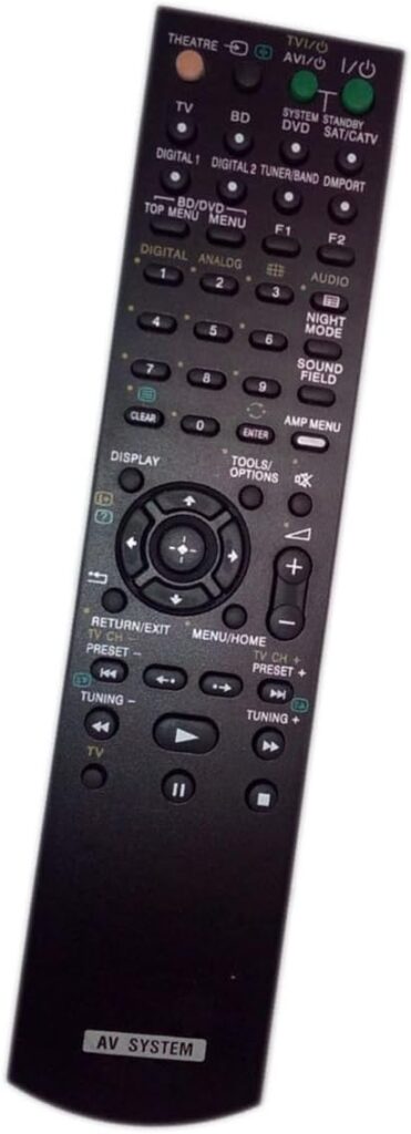 Replaced Remote Control Compatible for Sony SS-MCT100 RM-AAU029 1-4806-181-1 HTFS1 STR-DH100 Home Theater Audio/Video Receiver AV System