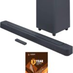 JBL BAR-500 5.1ch Soundbar and Subwoofer with MultiBeam and Dolby Atmos with 3 Year Amber Protection Plan (2022)