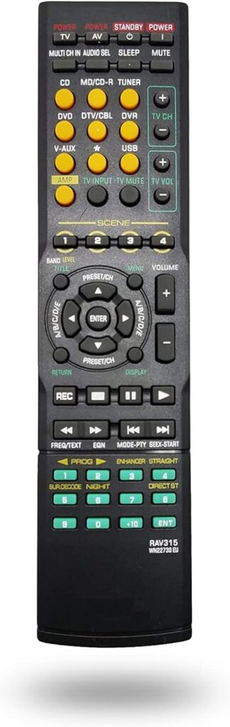 RAV315 Replacement Remote Controlor for Yamaha AV Receiver V363 V377 RX-V361 RX-V361BL RX-V561 HTR-6050 RX-V3800 RX-V650 V459 RX-V663