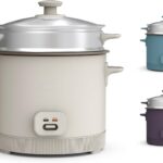 bella 16 Cup Rice Cooker with Steamer, Dishwasher Safe Steaming Basket, Rice Paddle and Measuring Cup, Removable Nonstick Cooking Bowl, Automatic Keep Warm Function​, 400 Watt, Oatmilk