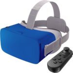VR Headset for Phone with Controller, Anti-Blue Eyes Protected HD Lenses – Quantum Blue