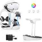 AceGamer Dual Charging Station for PS5 and VR2 Controllers, 4-In-1 Charging Dock for PS VR2 with VR Headset Display Stand, Headphone Holder, LED Lights & 3*Magnetic Connectors, Electronics Accessories