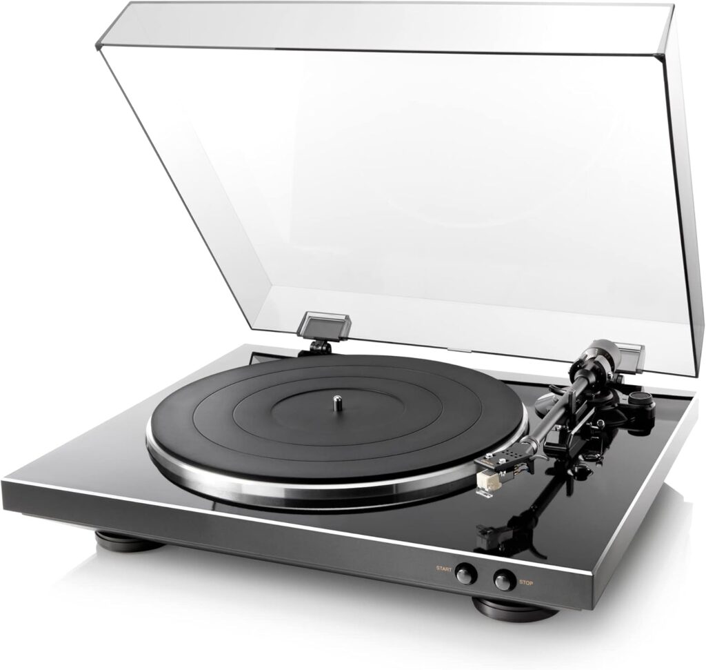 Denon DP-300F Fully Automatic Analog Turntable & Vinyl Record Player with Built-in Phono Equalizer | Turntables for Vinyl Records | Unique Tonearm Design | Hologram Vibration Analysis | Slim Design