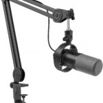 FIFINE Dynamic Podcast Microphone Set with Boom Arm Stand, Studio XLR/USB Microphone for Recording Vocal Streaming, Metal Mic with Mute Tap, Headphone Jack, Heavy Duty Boom Arm-K688T