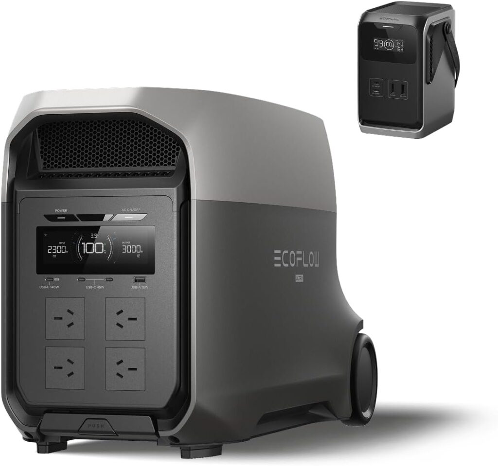 EF EcoFlow DELTA 3 Ultra Portable Power Station, 3072Wh LiFePO4 Battery, 3600W (Surge 7200W) Output Home Power, Solar Generator for Home Use, Camping Accessories, Emergencies & RV Backup