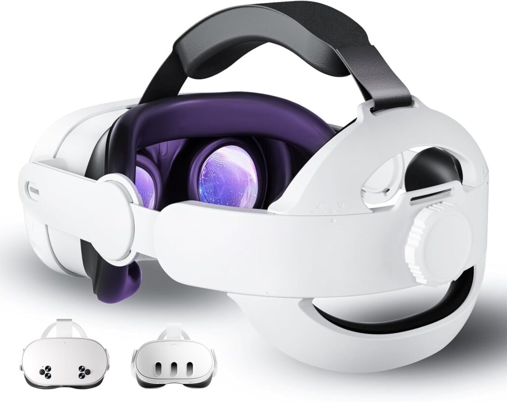 KAKAVR Head Strap for Meta Quest 3/Quest 3S-Comfortable Lightweight Adjustable Elite Strap Replacement Accessories for Quest 3/Quest 3S-Reduce Pressure-VR Headset Replacement Strap Accessories