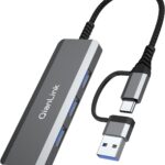 USB C to USB Hub 4 Ports,Type C to USB 3.0 Hub with a USB C to USB Adapter,USB 3.0 Hub Multi Port Expander for MacBook Pro,iPad Pro,Chromebook,Pixelbook,Dell,Samsung Galaxy,iPhone 15 16 17 Pro Max