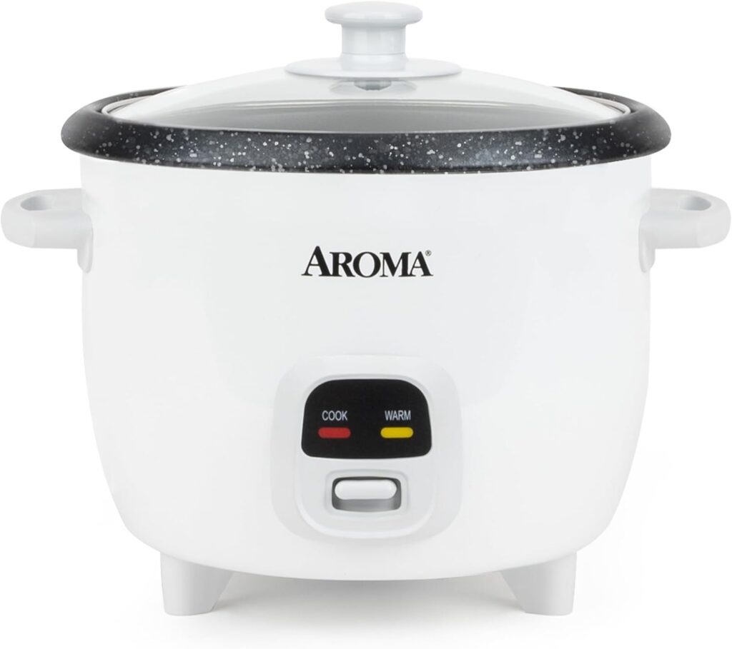 AROMA® 6-Cup (Cooked) / 1.5Qt. Bonded Granite® Rice & Grain Cooker, ARC-863NG
