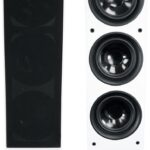 Pair of Rockville RockTower 68W White Home Audio Tower Speakers Passive 8 Ohm