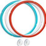 Silicone Sealing Ring 3-Pack for 8Qt Pressure Cookers – Dishwasher Safe Food-Grade Replacement Gasket Compatible with Instant Pot 8Qt Models: IP-DUO80, IP-LUX80, Ultra, Duo Plus, Viva.