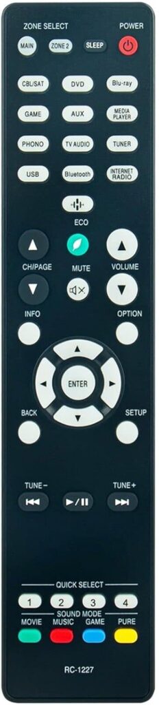 NTQinParts Replacement Remote Control Controller for Denon Denon AVR-X1800H 7.2 Channel AV Receiver (2023 Model)
