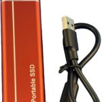 Portable SSD External Hard Drive, Red, M.2 Type-C, 4TB Storage, USB 3.1, Compatible with Windows, SHL-R320 RED