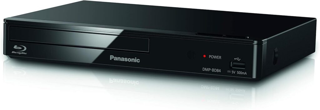 Panasonic DMP-BD84EG-K 3D Blu-Ray DVD Player, Black, 1080p, 5.1 Channels, HDMI, Ethernet, MP4, MP3, H.264/AVC, H.265/HEVC, BD Live