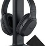 Sony Wireless RF Home Theater TV Headphones with Transmitter – 150-ft Wireless Range, Up to 20 Hours of Play Time (Black) & Zonoz Microfiber Cleaning Cloth Bundle